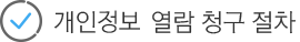 개인정보 열람 청구 절차